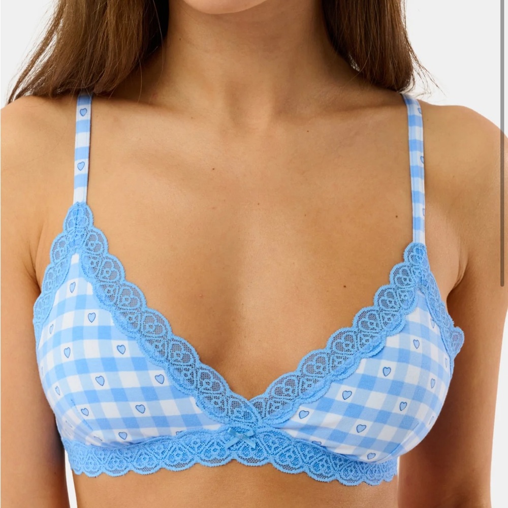 Roller Rabbit Gingham Hearts Jane Bralette
